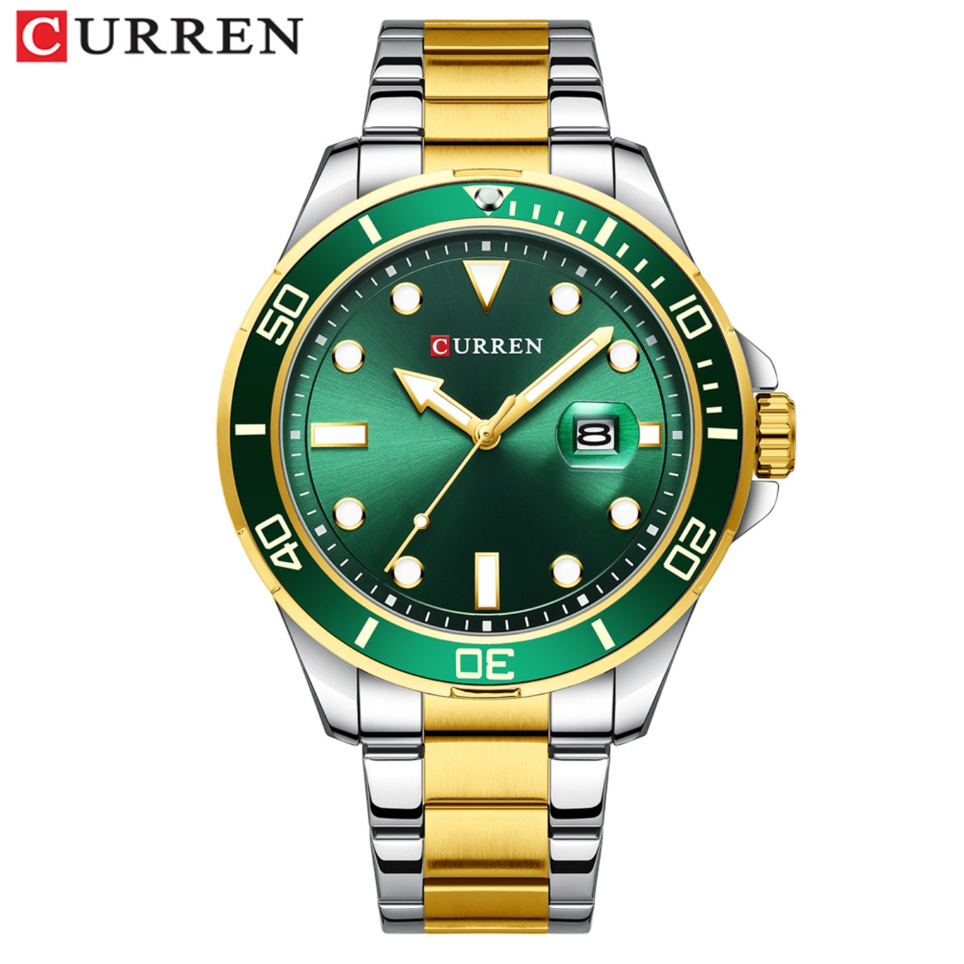 Mens Fashion Watch - CURREN Nieuwe Green Water Ghost-serie Merk