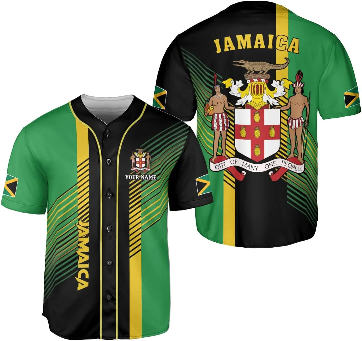 Men'S Fashion Names - Gepersonaliseerde naam Jamaica ontwerppatronen 3D-geprint mode