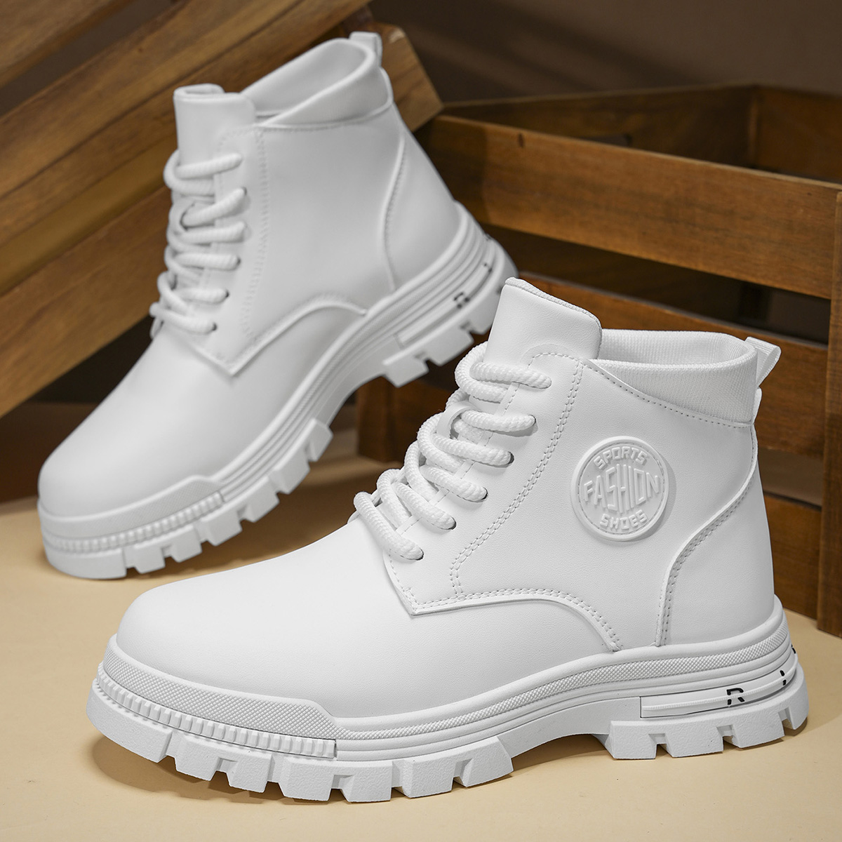 Men'S Fashion News - Heren Modieuze witte motorlaarzen voor alle