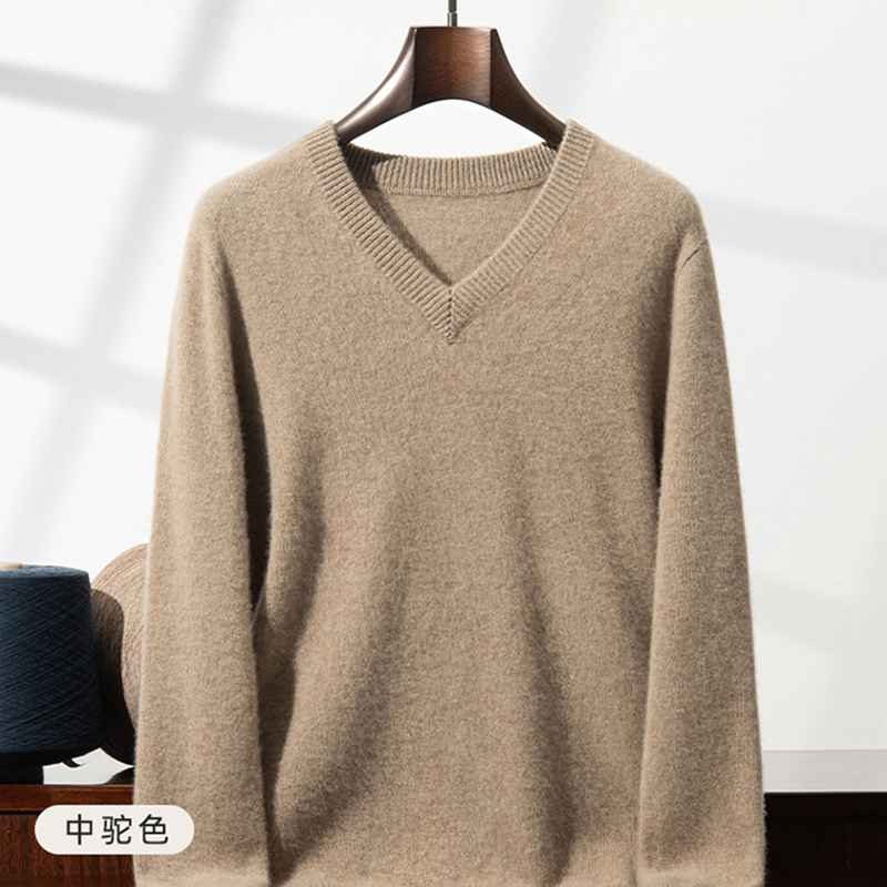 Men'S Fashion V Neck Sweater - Verdikte kasjmier trui Heren trui met