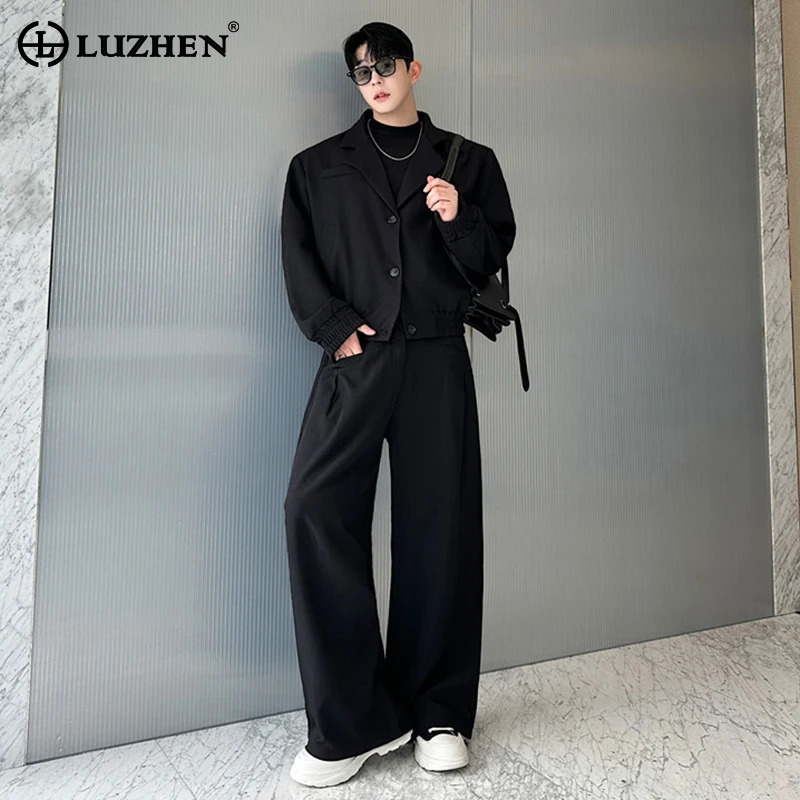 Jacket Mens Fashion - LUZHEN Lente Blazer Casual Jas Herenmode