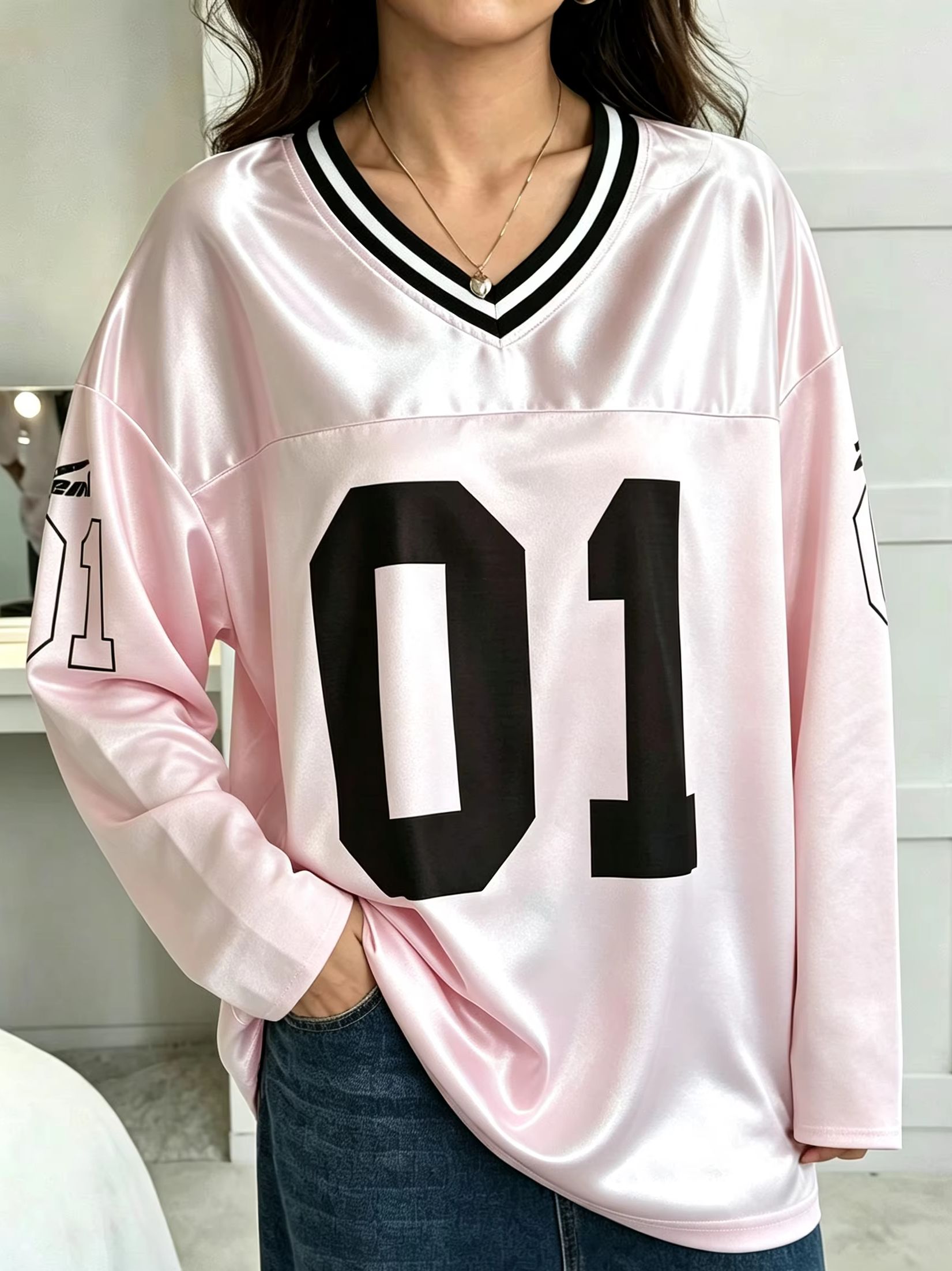 Men'S Fashion Usa - Heren Dames Vintage Lange Mouw Oversized