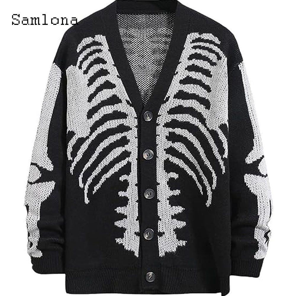 Men'S Fashion V Neck Sweater - Plus Size Heren Casual Retro Gebreide