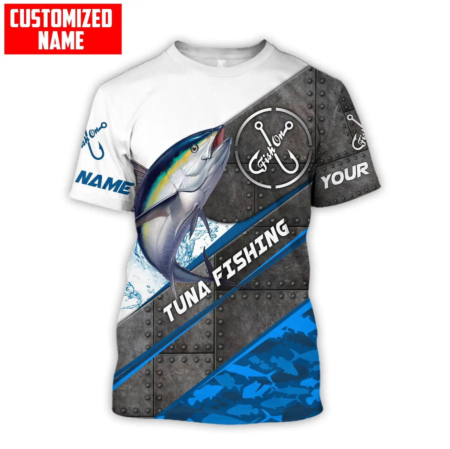 Men'S Fashion Names - Tonijn/Marlin Fishing Custom Naam 3D Gedrukt