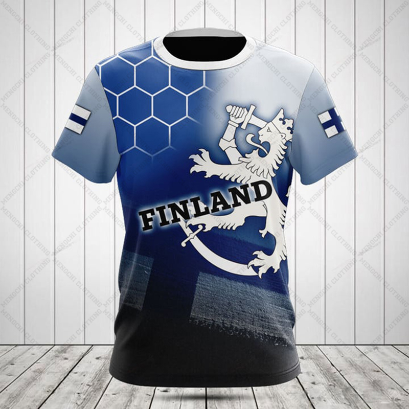 Men'S Fashion Names - Aangepaste naam Zomer Casual Finland Vlag