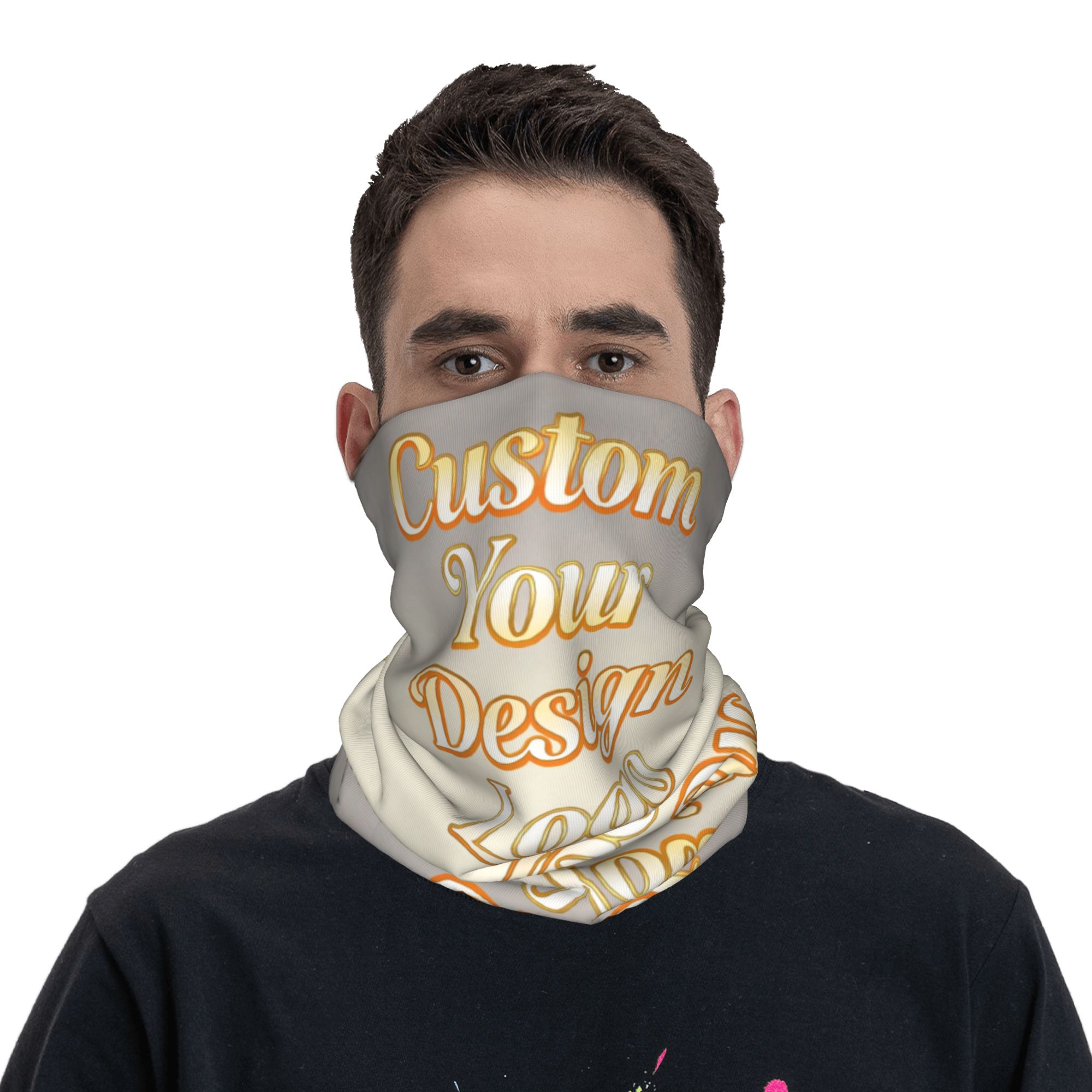 Men'S Fashion Names - Aangepaste fotonaam Bandana Neck Gaiter voor