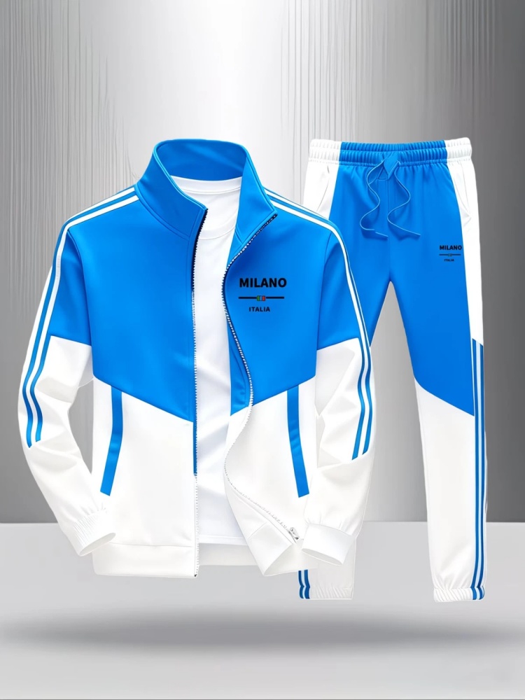 Mens Fashion Suits - Heren 2-delig trainingspak, modieus Milano Italia