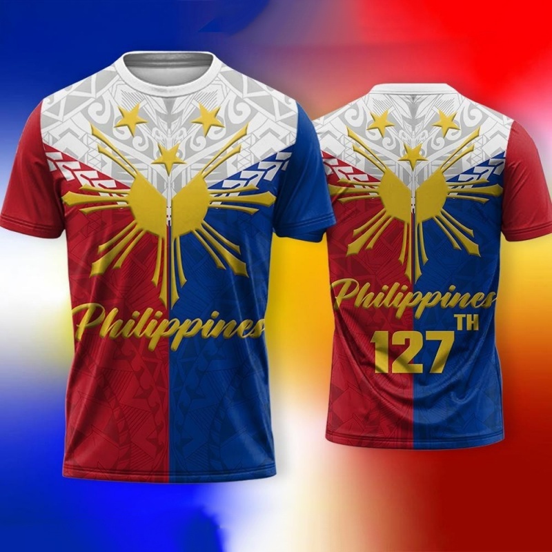 Men'S Fashion Philippines - 3D-geprint T-shirt voor de Filipijnse Onafhankelijkheidsdag