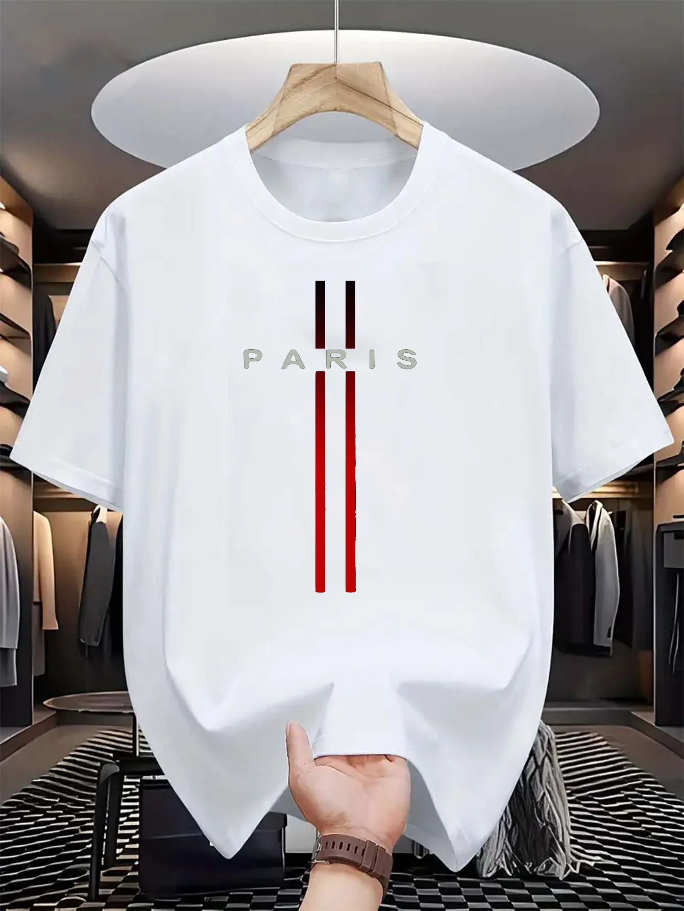 Paris Fashion Men - Heren 100% puur katoenen zomer casual