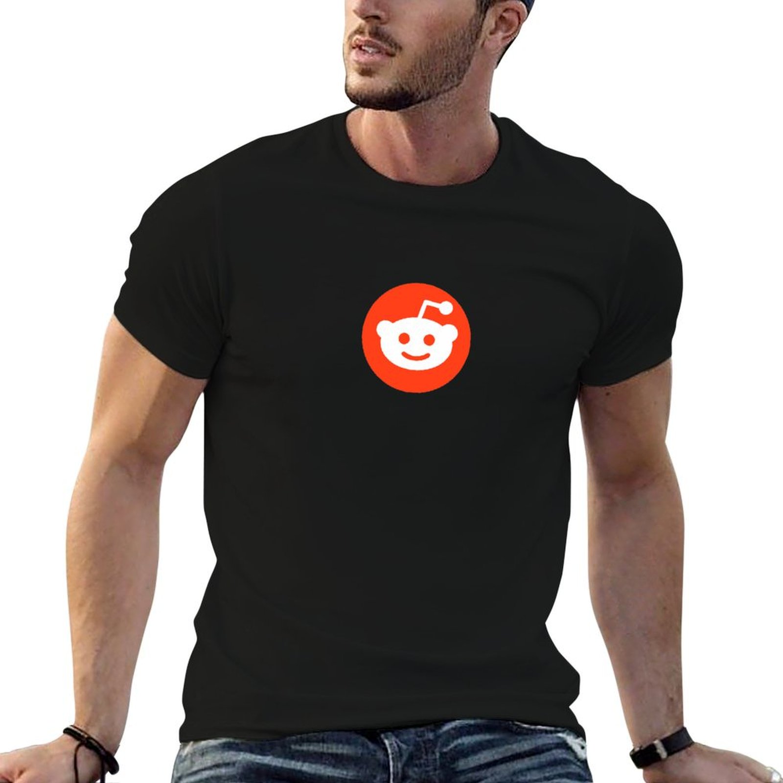 Men'S Fashion Reddit - Reddit-logo T-shirt Modieus T-shirt met letterprint