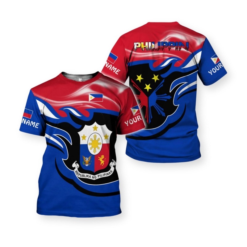 Men'S Fashion Philippines - 3D-geprinte op maat gemaakte Filipijnse vlag