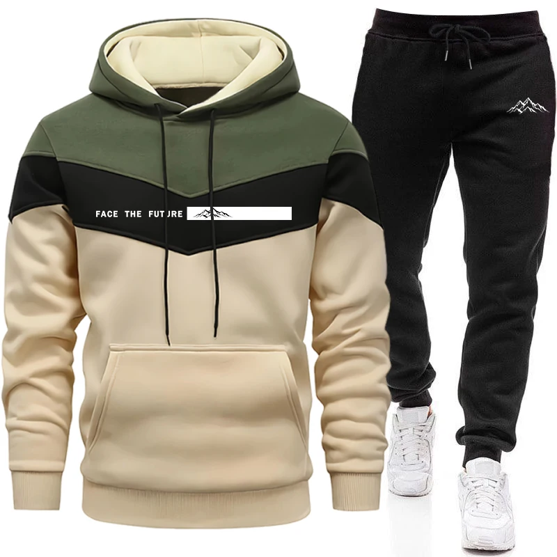 Mens Fashion Suits - Trainingspak Herenmode Casual Hoodie Sweatshirt Buitensport