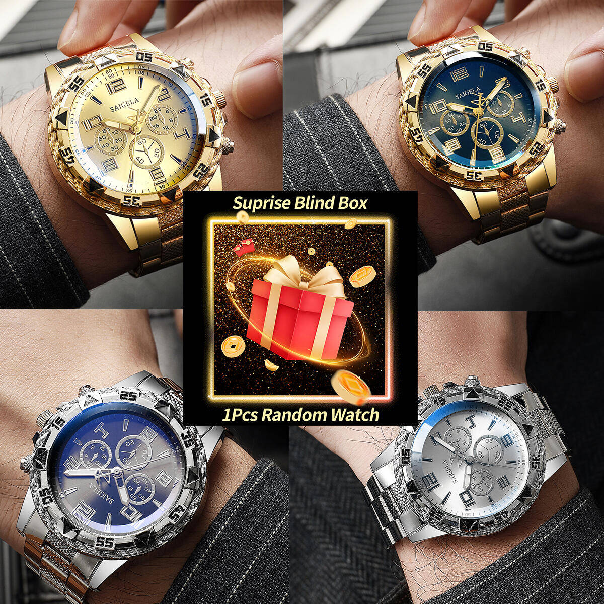 Mens Fashion Watch - 1PC Verrassing Mystery Horloge Blind Box-Mannen
