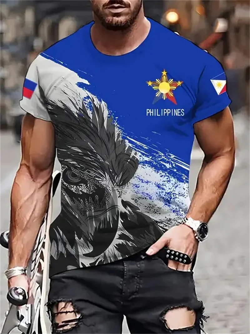 Men'S Fashion Philippines - Heren T-shirt met Filipijnse vlag en