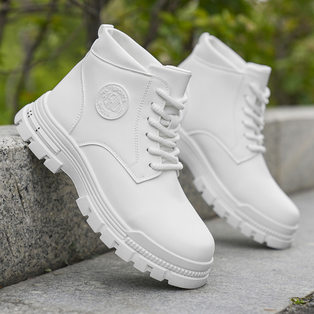Heren Modieuze witte motorlaar - Men'S Fashion News recensie en prijs