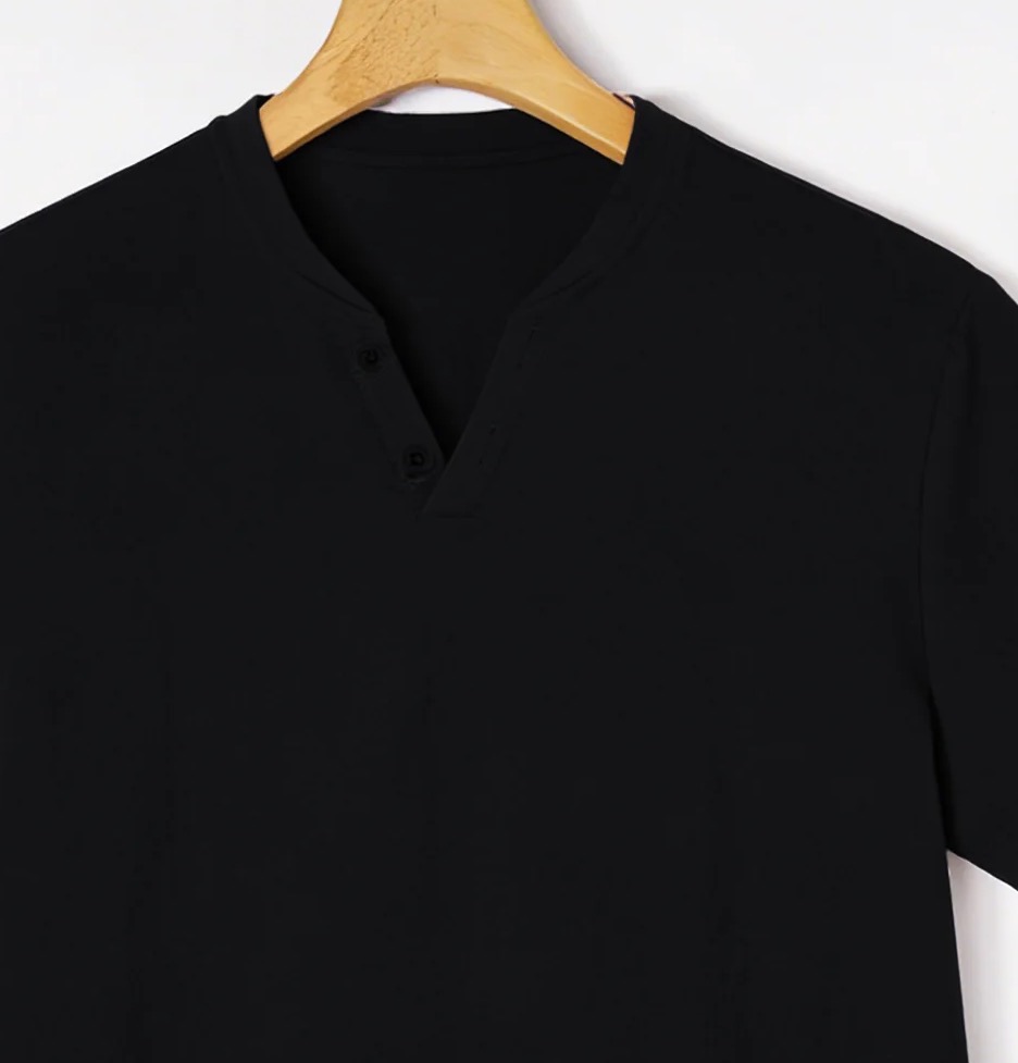 Elegant zwart Henley-T-shirt m - Linen Shirt Summer recensie en prijs