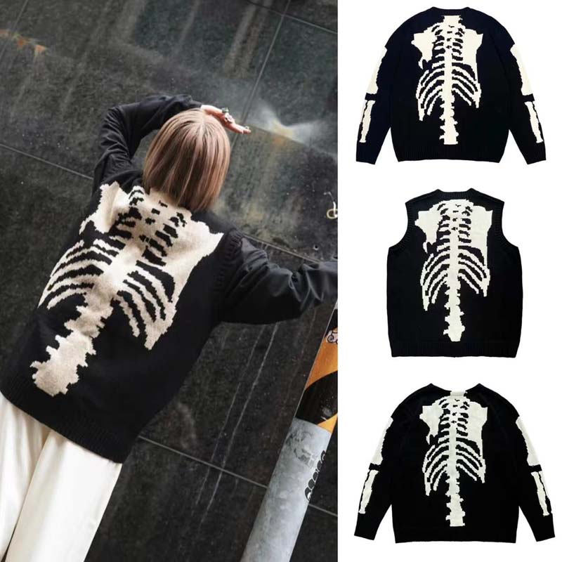 Kapital Vintage Hirata Bone Sk - Men'S Fashion V Neck Sweater recensie en prijs