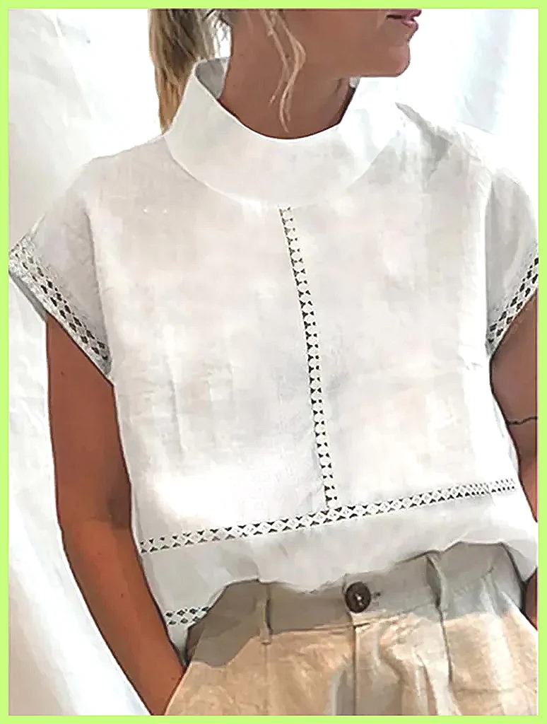 Damespullover van katoenen lin - Linen Shirt Summer recensie en prijs