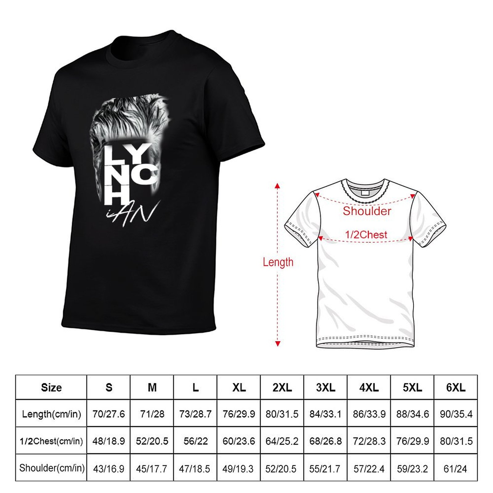 Lynch Haircut - Zwart T-shirt  - Men'S Fashion Haircuts recensie en prijs
