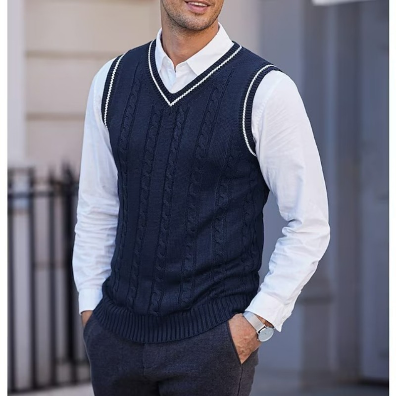 KIDWHXR Herfst Heren Gebreid V - Men'S Fashion V Neck Sweater recensie en prijs