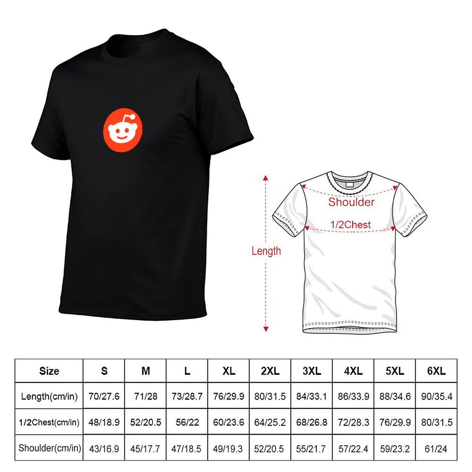 Reddit-logo T-shirt Modieus T- - Men'S Fashion Reddit recensie en prijs