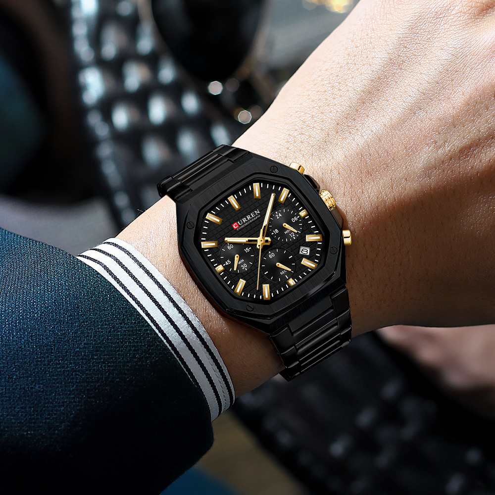 CURREN Luxe Vierkant Chrono Ho - Mens Fashion Watch recensie en prijs