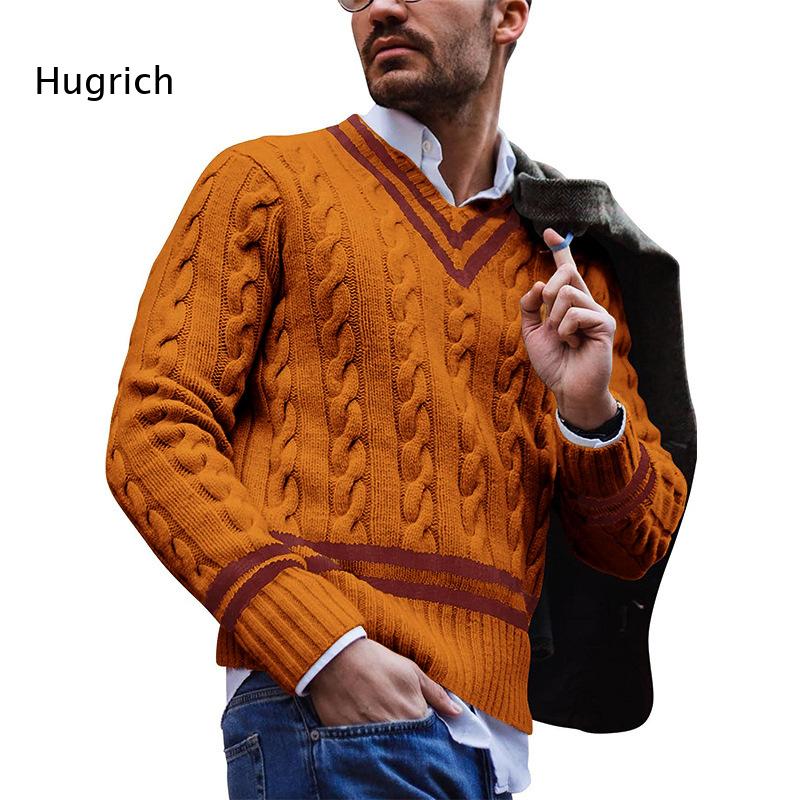 Modieuze heren trui met kleurb - Men'S Fashion V Neck Sweater recensie en prijs