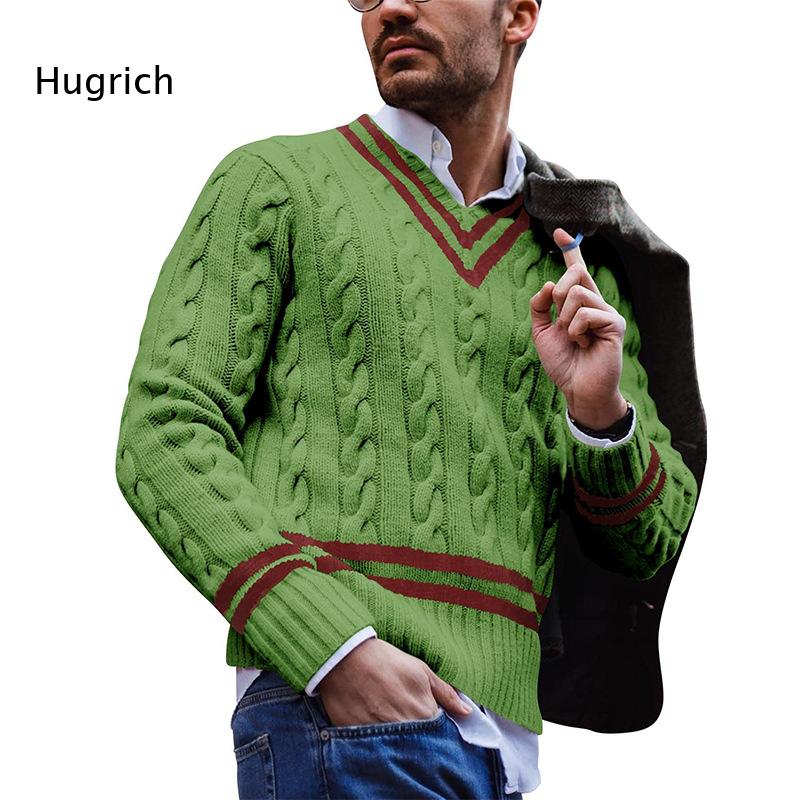 Modieuze heren trui met kleurb - Men'S Fashion V Neck Sweater recensie en prijs